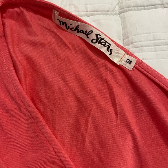 Michael Stars New Coral Cross Front flowey top - Picture 3 of 3